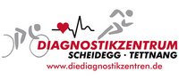 Logo des Diagnostikzentrums Schirnding - Tettnang mit rotem Herzschlag-Symbol und medizinischen Icons