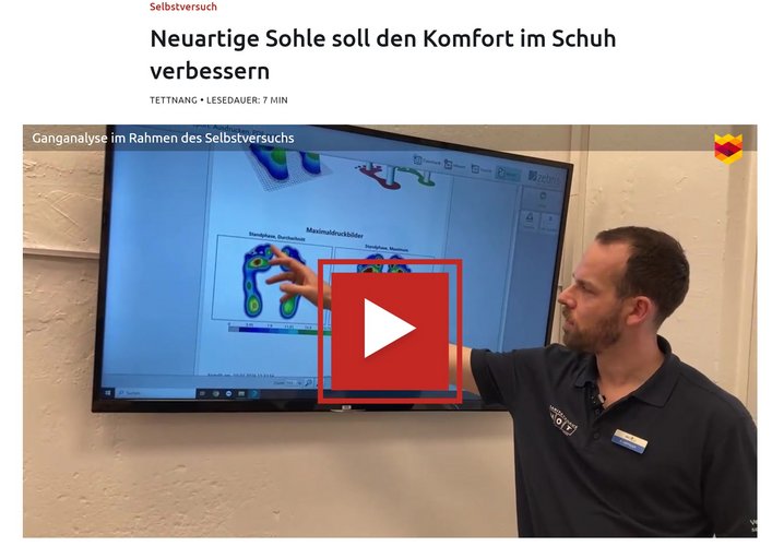 Ein Bericht in der Schwäbischen Zeitung über die moderne Einlagenversorgung mit Ganganalyse bei MOTION in Tettnang