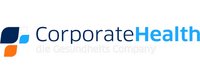 Logo von Corporate Health mit stilisierter Figur in Blau und Orange sowie modernem Schriftzug